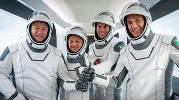 Michael López-Alegría, Alper Gezeravcı, Marcus Wandt e Walter Villadei, respectivamente - Reprodução/Redes Sociais/X/@SpaceX