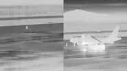 Imagens de segurança mostram o momento em que Kyler Efinger invade a pista de voo - Reprodução/Vídeo/Redes Sociais/X/@trtworld
