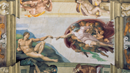 A Criação de Adão, pintura que faz parte da Capela Sistina - Domínio Público
