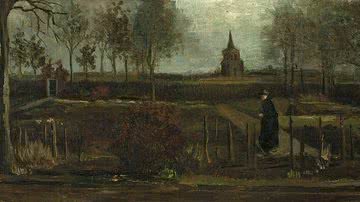 'O Jardim Paroquial de Nuenen na primavera' (1884) - Domínio Público