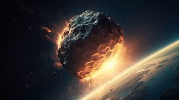 Imagem meramente ilustrativa de asteroide - Divulgação/ Freepik/ stockgiu