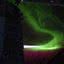 Fotografia de aurora vista da ISS