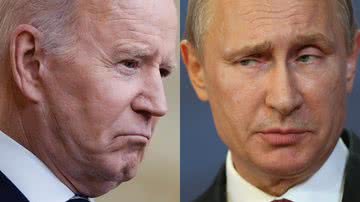 Joe Biden e Vladimir Putin, respectivamente - Getty Images