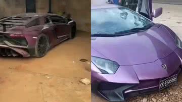 Modelo raro de Lamborghini encontrado danificado - Reprodução / Instagram / @supercar.fails