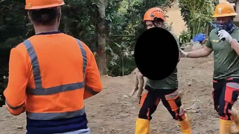 Trecho de vídeo que mostrou resgate - Divulgação/ Redes Sociais