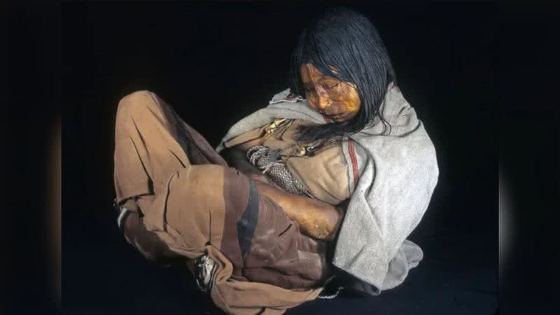 Fotografia de Donzela, a principal das três múmias infantis - Divulgação/ Johan Reinhard