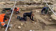 Escavações no local da Abadia de Beaumont, na França - Divulgação/Inrap/Jean Demerliac