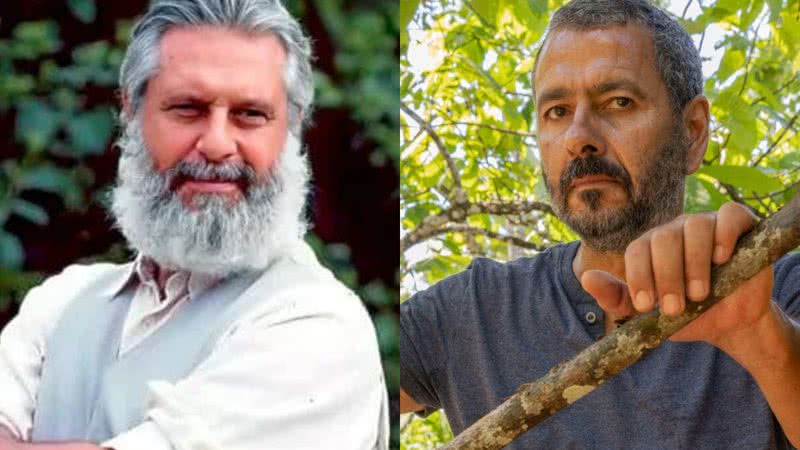 Antônio Fagundes (1993) e Marcos Palmeira (2024) como José Inocêncio - Reprodução / TV Globo
