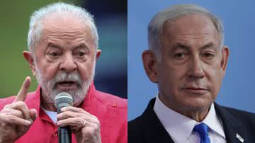 Lula (à esqu.) e Benjamin Netanyahu (à dir.) - Getty Images