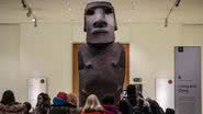 Estátua moai no Museu Britânico, em Londres - Getty Images