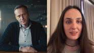 Alexei Navalny em documentário e Elena Kostyuchenko em entrevista ao Fantástico - Reprodução/Vídeo e Reprodução/Vídeo/G1/Fantástico