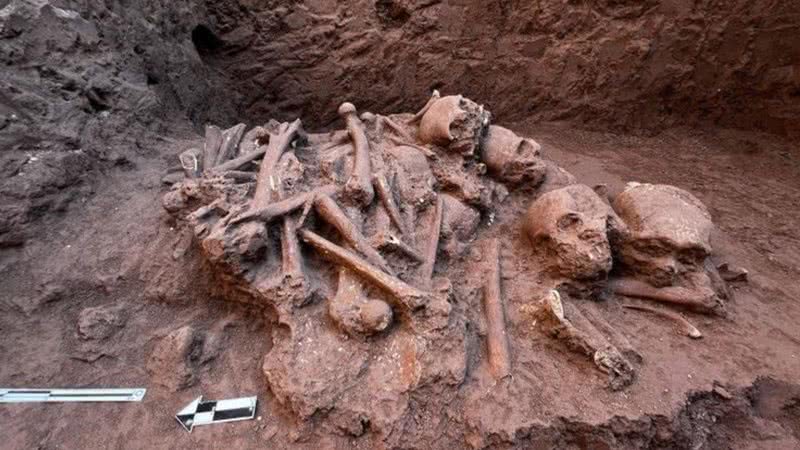 Oferendas humanas encontrada no México - Reprodução / Claudia Servin Rosas