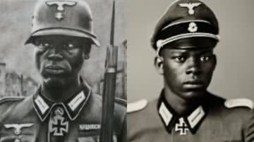 Imagens de soldados nazistas negros, gerados pela IA do Google - Reprodução/Redes Sociais/X/@JohnLu0x
