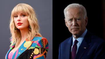 Taylor Swift (esq.) e Joe Biden (dir.) - Getty Images