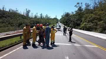 Fotografia tirada após o resgate do turista - Divulgação/Fundação Florestal