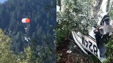 Imagens do avião envolvido no acidente - Reprodução/Instagram/sheltercovefire