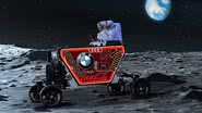 Imagem ilustrativa de rover lunar com anúncios - Reprodução / Astrolab