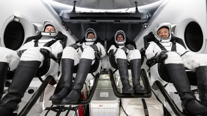 Os astronautas que chegaram na Terra - Reprodução / NASA