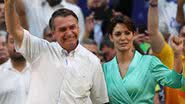 Jair Bolsonaro e a esposa, Michelle Bolsonaro - Getty Imagens