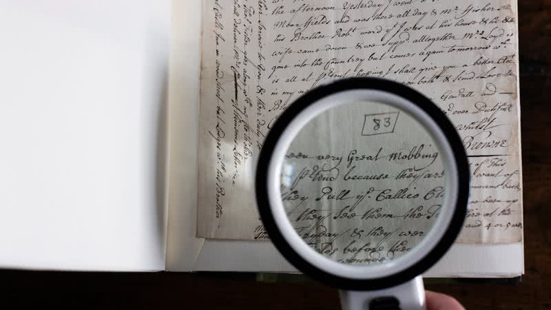 Fotografia de antiga carta revelada recentemente - Divulgação/National Trust