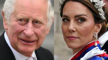 O rei Charles III e a princesa Kate - Getty Images