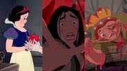 Cenas de 'Branca de Neve e os Sete Anões' (1937), 'Mulan' (1998) e 'O Corcunda de Notre Dame' (1996) - Reprodução/Disney