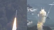 Foguete da Space One que explodiu no ar - Reprodução / Youtube / Euronews News