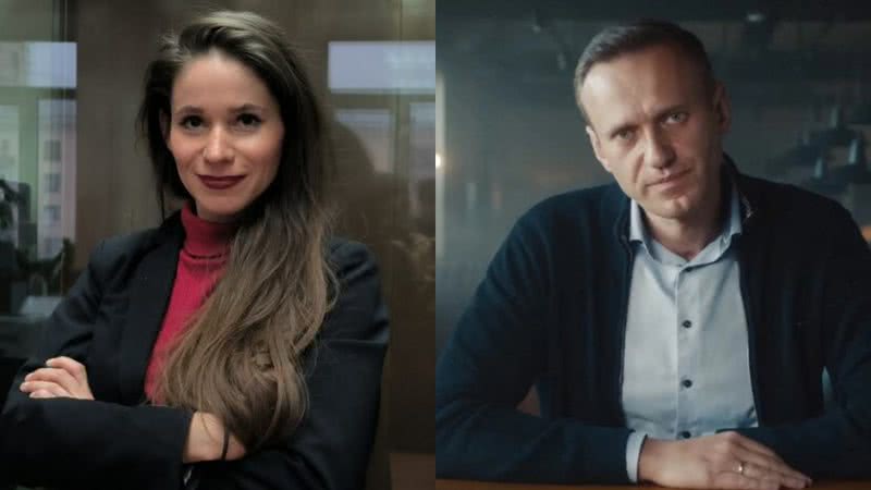 Antonina Favorskaya e Alexei Navalny em documentário - Reprodução/X/@RSF_inter / Reprodução/HBO Max+