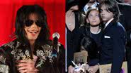 Michael Jackson (à esqu.) e os três filhos (à dir.) - Getty Images