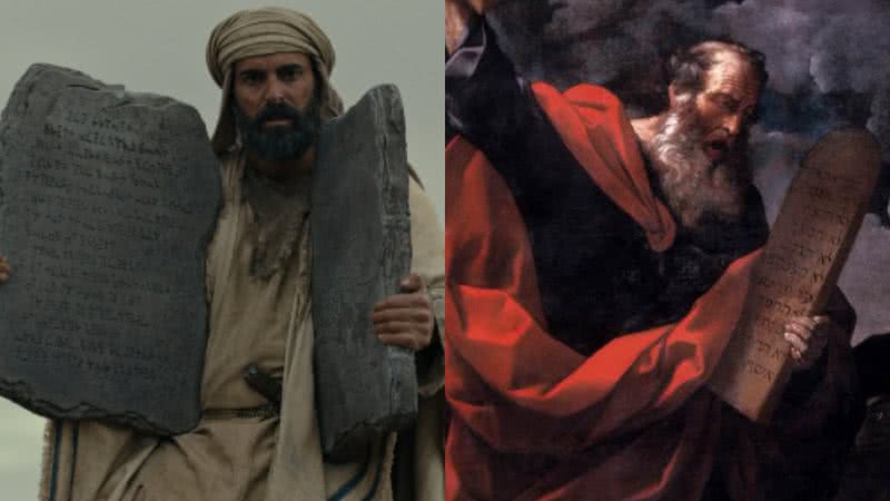 Moisés, uma das figuras mais famosas da Bíblia - Divulgação/Netflix e Domínio Público