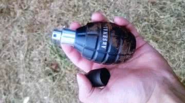 Frasco de perfume em forma de granada - Divulgação/Polícia Militar do Paraná