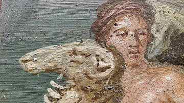 Afresco de Frixo e Helle encontrado em Pompeia - Parque Arqueológico de Pompeia