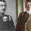 O rei da Dinamarca, Cristiano X (esq.) e o líder nazista, Adolf Hitler (dir.)