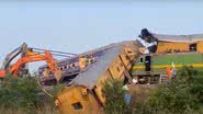 Fotografia das locomotivas pós-colisão - Divulgação/ Youtube/ WION
