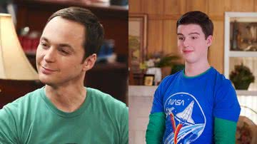 Jim Parsons como Sheldon adulto e Iain como o personagem adolescente - Divulgação / CBS