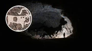 Caverna onde foram encontradas artes rupestres - Palaeodeserts Project