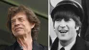 Os músicos Mick Jagger e John Lennon - Getty Images