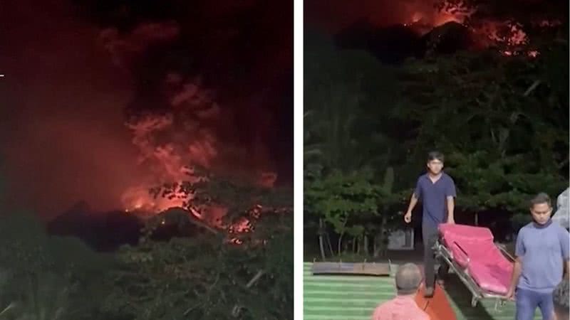 Moradores deixaram região após vulcão entrar em erupção - Divulgação/vídeo/G1