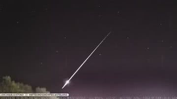 Estrela cadente avistada recentemente em Santa Catarina - Divulgação/BRAMON