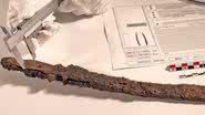 Espada 'Excalibur' encontrada na Espanha - Divulgação/Serviço de Arqueologia (SIAM) da Câmara Municipal de Valência