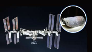 Fragmento da ISS que atingiu casa nos EUA - Divulgação/NASA e Reprodução/X