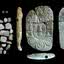 Ornamentos maias encontrados juntos de restos mortais