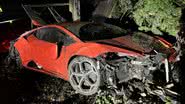 Lamborghini destruída no Canadá - Reprodução/X/@RoadandTrack
