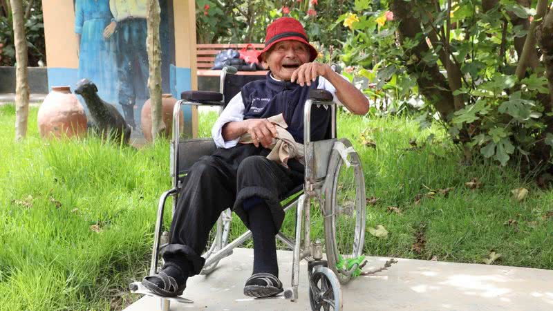Marcelino Abad, o suposto homem mais velho do mundo - Reprodução/Redes Sociais/X/@MIDIS_Pension65