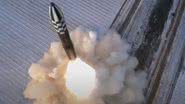Imagem ilustrativa de um míssil da Coreia do Norte - Reprodução / Youtube / Folha de S. Paulo