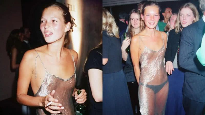 Vestido transparente usado por Kate Moss em 1993 - Reprodução / Instagram / @kerrytaylorauctions