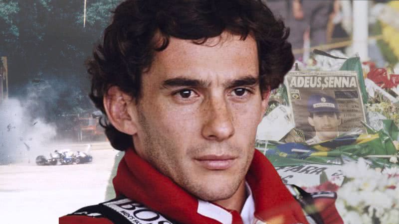 Ayrton Senna - Montagem com fotos Getty Image