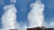 Os anéis de fumaça do vulcão Etna - Reprodução/Vídeo/Redes Sociais/X/ @CitizenFreePres
