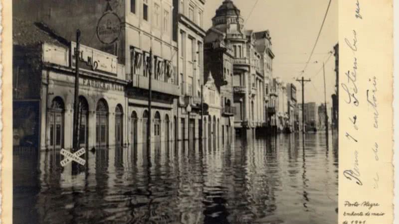 Parte da capital gaúcha inundada em 1941 - Acervo/Museu de Porto Alegre Joaquim Felizardo