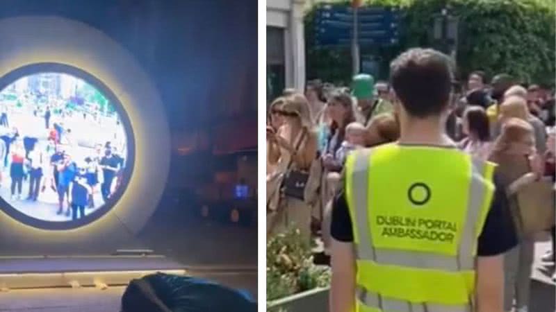 Guardas estão monitorando portal em Dublin - Divulgação/Dublin City Council/Instagram
